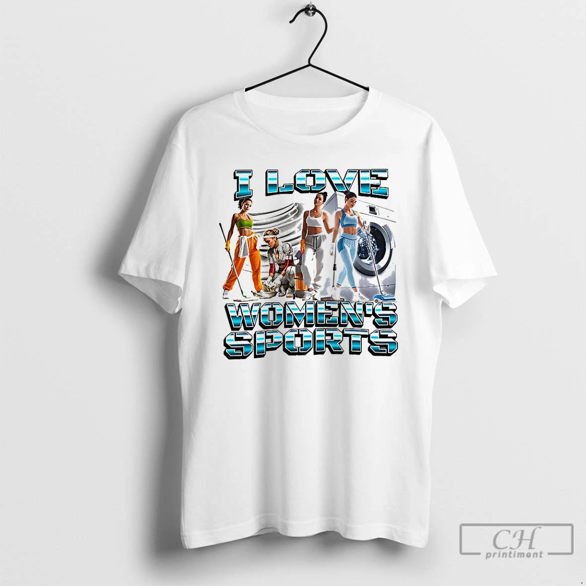 Classic I Love Womens Sports Housework Satirical T Shirts - clothing by TeeHivey.com