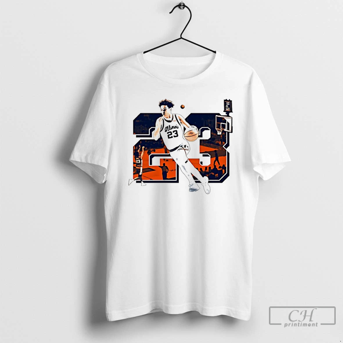 Classic Illinois Basketball Keaton Wagler Graphic