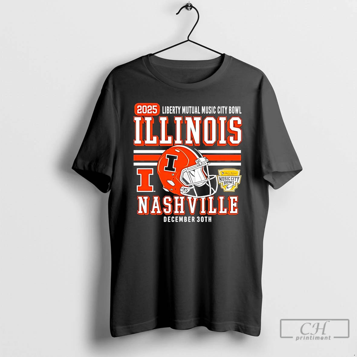 Classic Illinois Fighting Illini 2025 Liberty Mutual Music City Bowl Nashville - clothing by TeeHivey.com