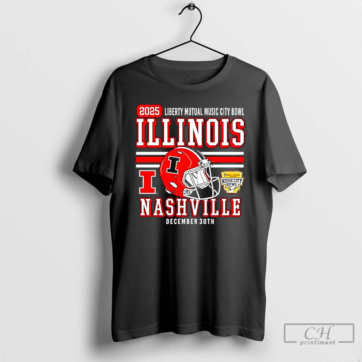 Classic Illinois Football 2025 Liberty Mutual Music City Bowl Dec 30th - clothing by TeeHivey.com