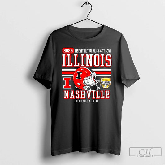 Classic Illinois Football 2025 Liberty Mutual Music City Bowl Dec 30th - clothing by TeeHivey.com