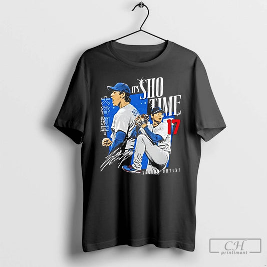 Classic Its Sho Time Los Angeles Dodgers Shohei Ohtani Signature T Shirts - clothing by TeeHivey.com