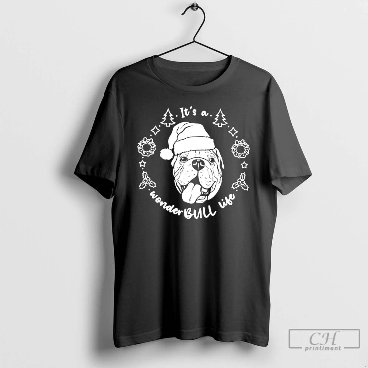 Classic Its A Wonder Bull Life Bulldog Santa - clothing by TeeHivey.com