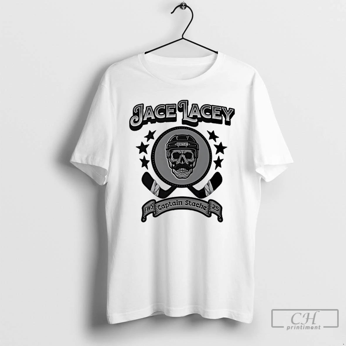 Classic Jace Lacey Hockey Player Buckets Off Captain Stache 2025 T Shirts - clothing by TeeHivey.com
