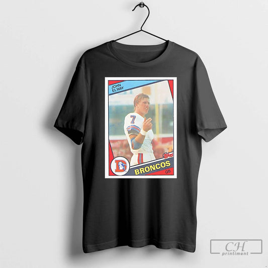 Classic John Elway Trading Card Broncos T Shirts - clothing by TeeHivey.com
