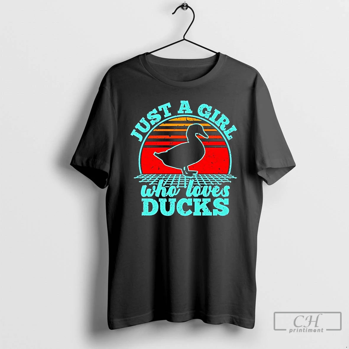 Classic Just A Girl Who Loves Ducks Sunset - clothing by TeeHivey.com