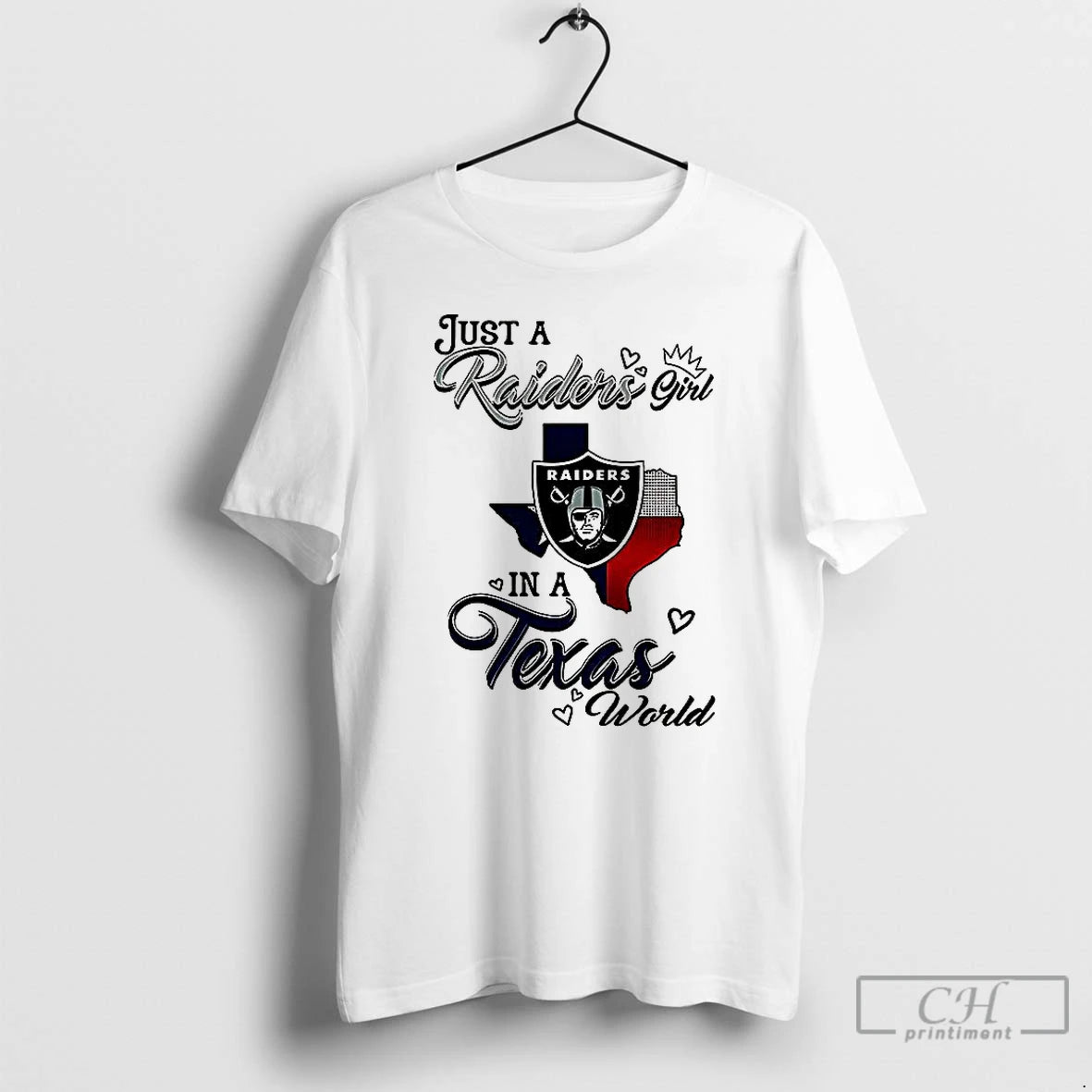 Classic Just A Raiders Girl In A World Texas World T Shirts - clothing by TeeHivey.com