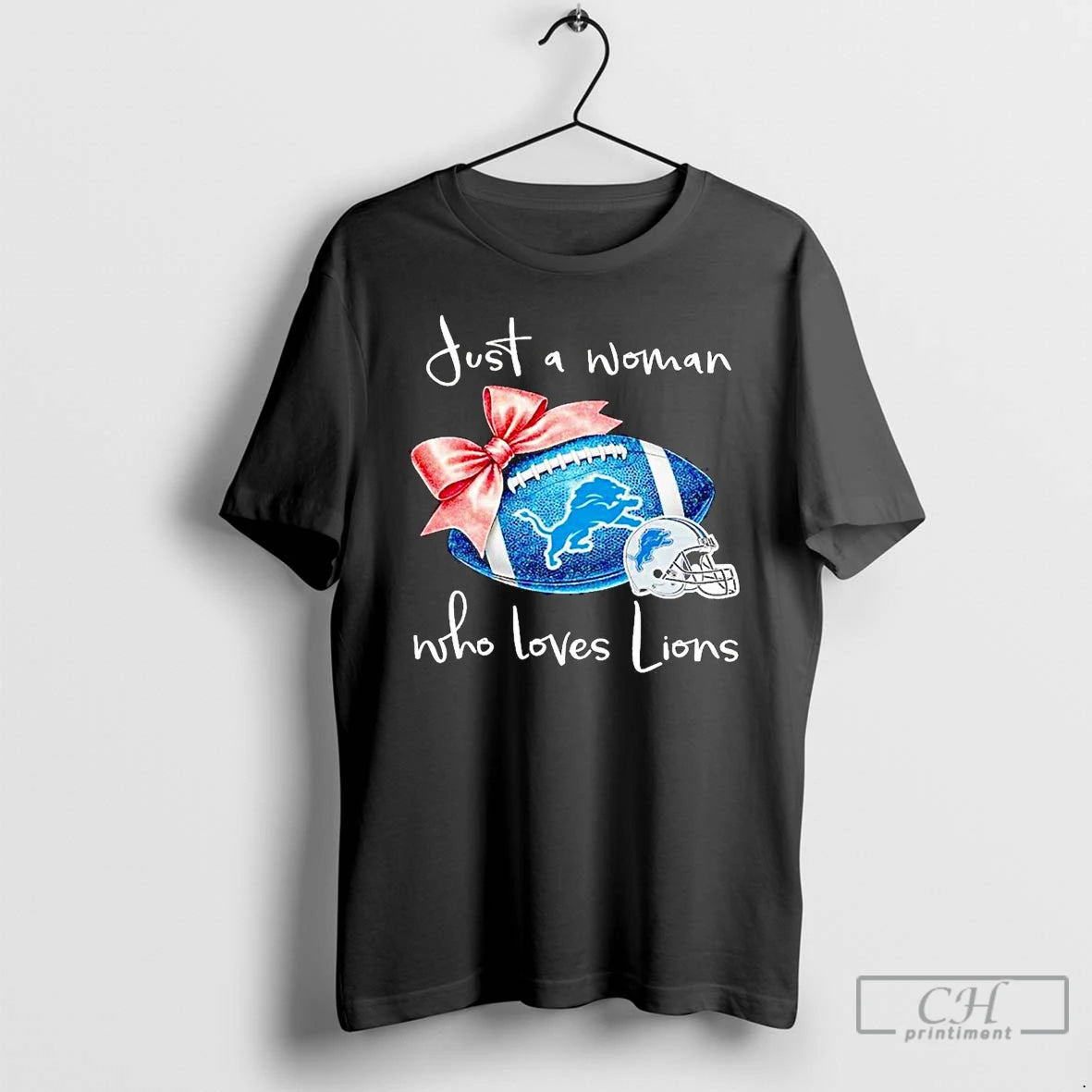 Classic Just A Woman Who Loves Detroit Lions T Shirts - clothing by TeeHivey.com