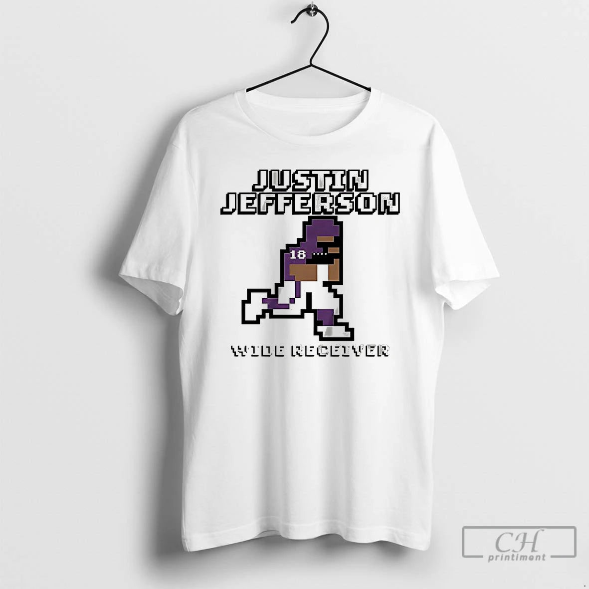 Classic Justin Jefferson Minnesota Vikings Football Retro Baller 8 Bit T Shirts - clothing by TeeHivey.com