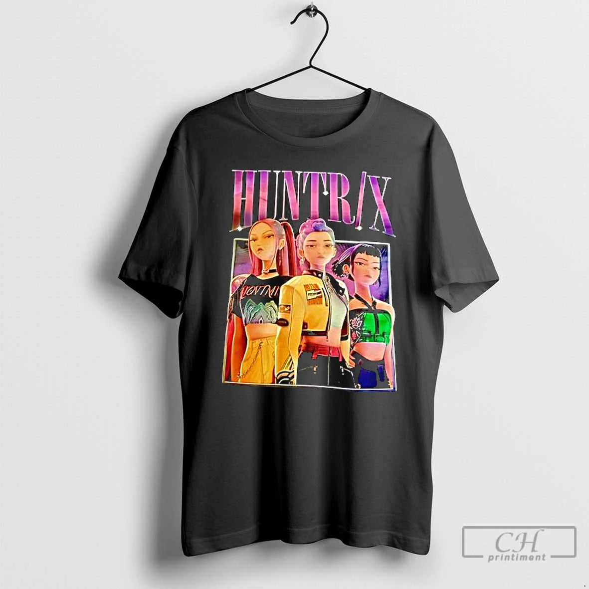 Classic K Pop Demon Hunters Huntrix Characters Graphic - clothing by TeeHivey.com