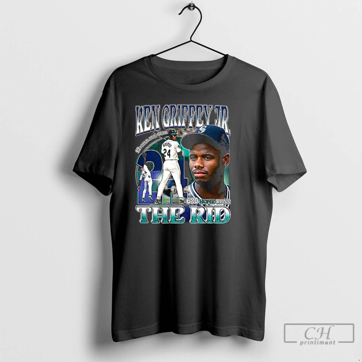 Classic Ken Griffey Jr The Kid 630 Home Runs T Shirts - clothing by TeeHivey.com