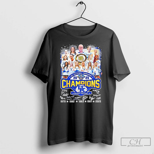Classic Kentucky Wildcats 2025 Sec 5x Volleyball Tournament Champions - clothing by TeeHivey.com