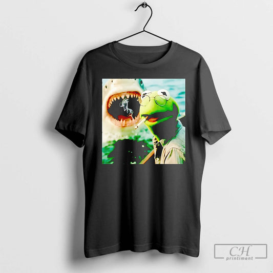 Classic Kermit The Frog Smoking Jaws Muppet Meme