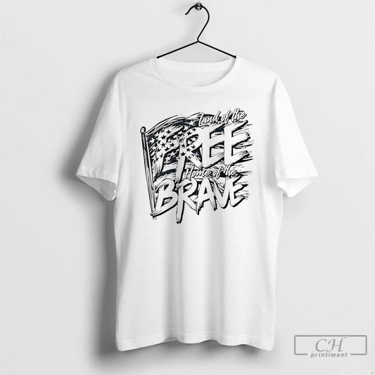 Classic Land Of The Free Home Of The Brave American Flag - clothing by TeeHivey.com