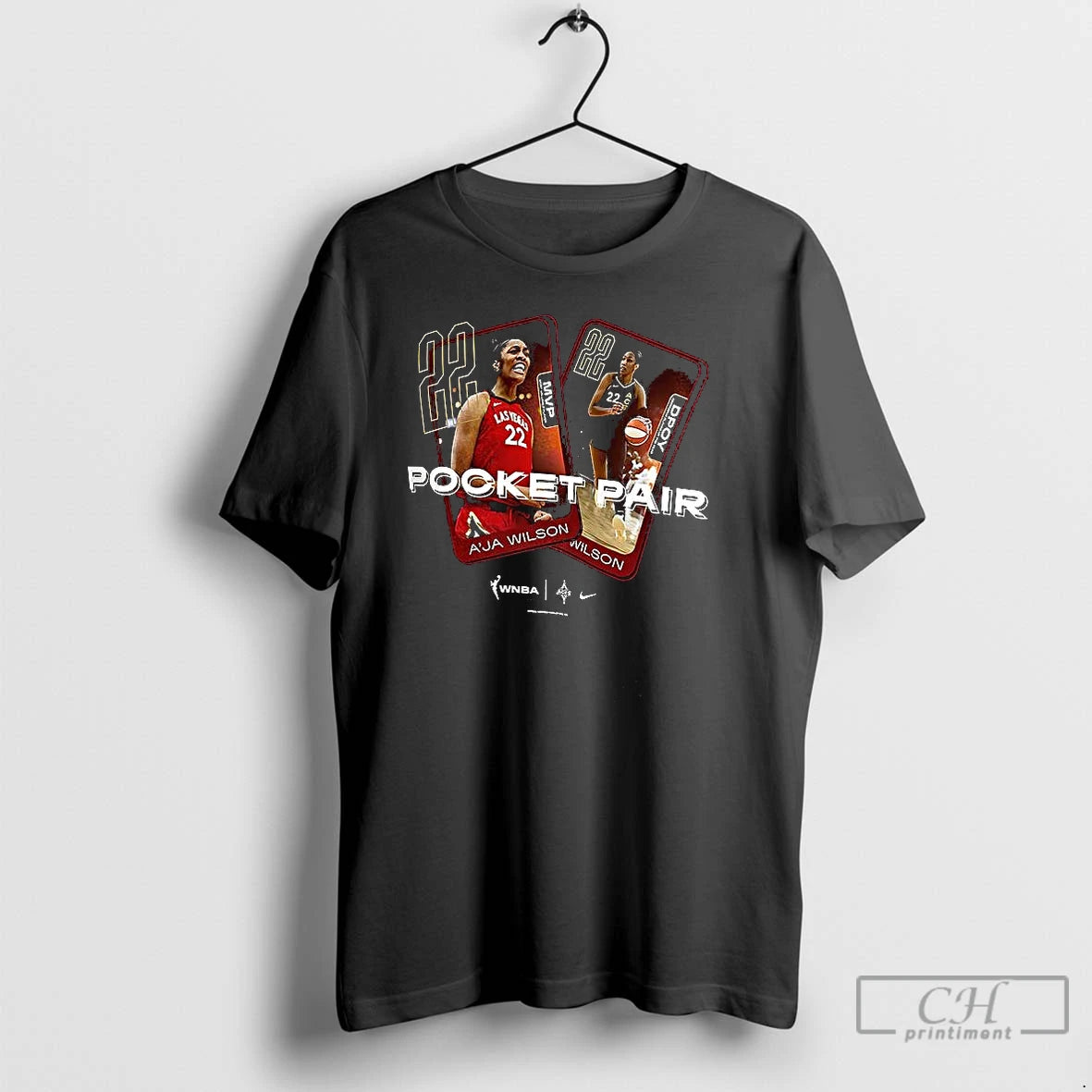 Classic Las Vegas Aces Aja Wilson Pocket Pair T Shirts - clothing by TeeHivey.com