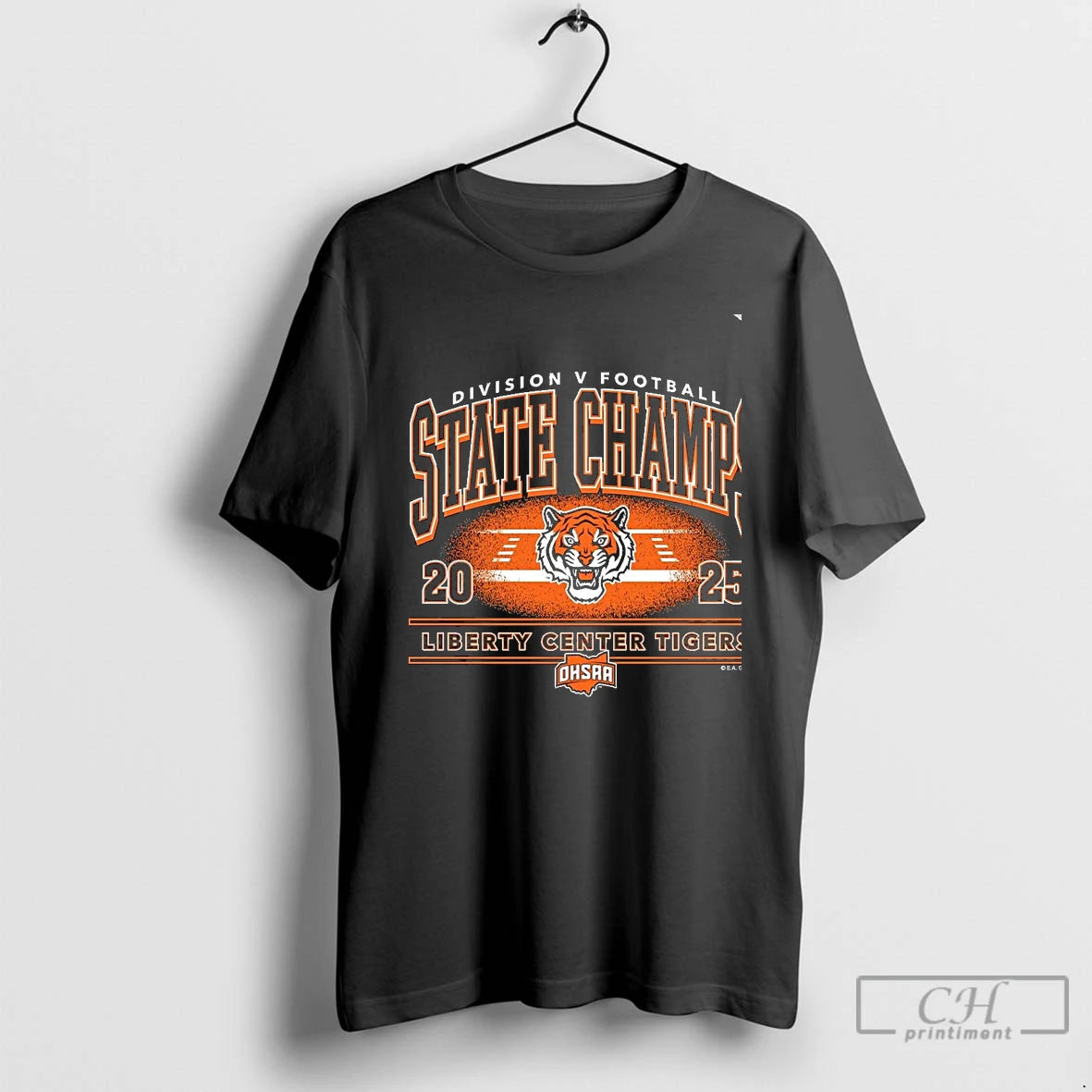 Classic Liberty Center Tigers 2025 Football D5 State Champions Chriast - clothing by TeeHivey.com