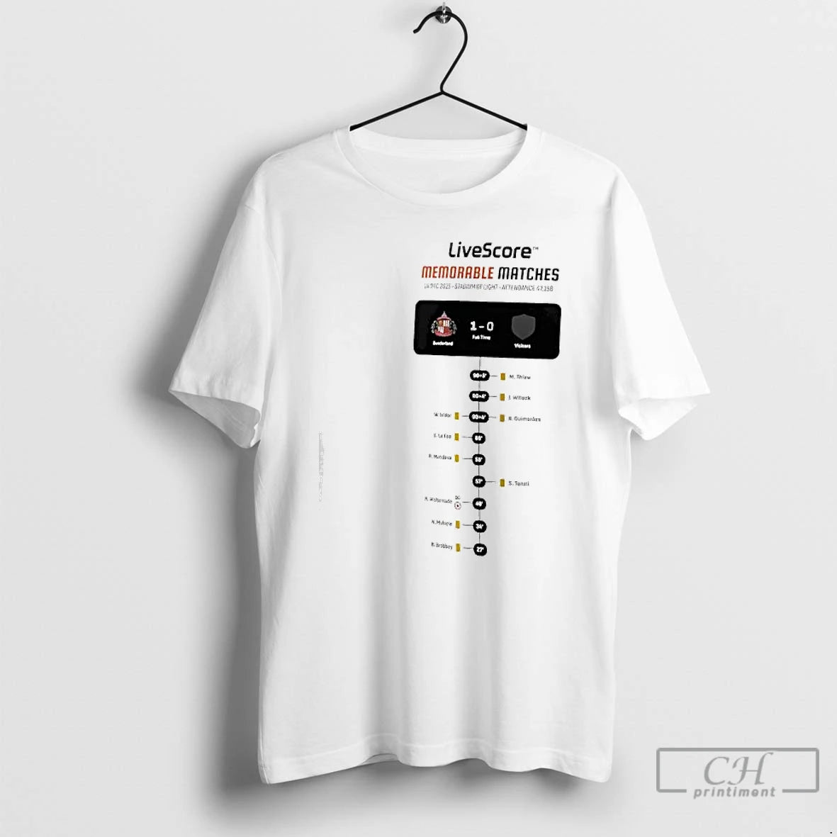 Classic Livescore Memorable Matches 1 0 Football Match Graphic - clothing by TeeHivey.com