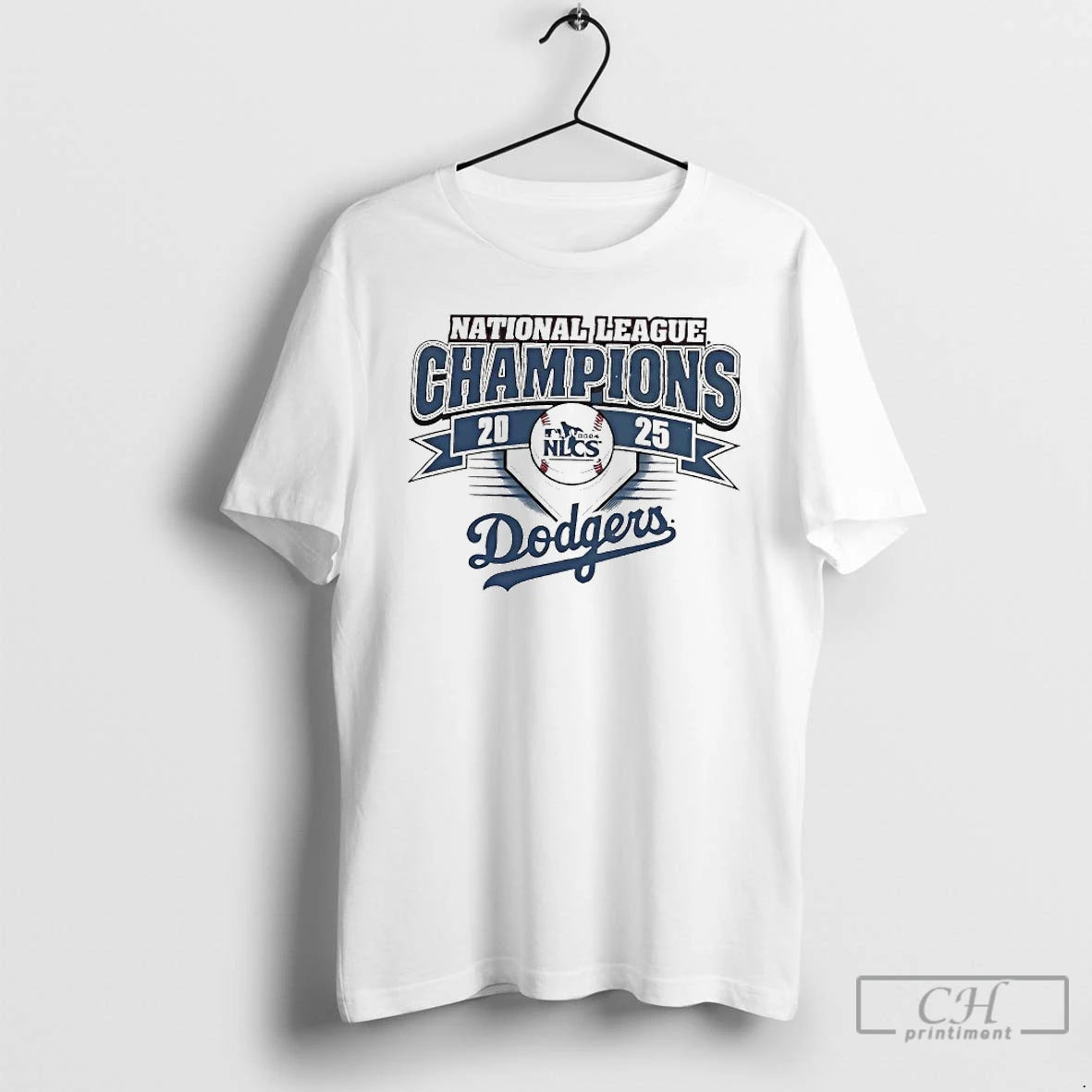 Classic Los Angeles Dodgers 2025 National League Champions Banner T Shirts - clothing by TeeHivey.com
