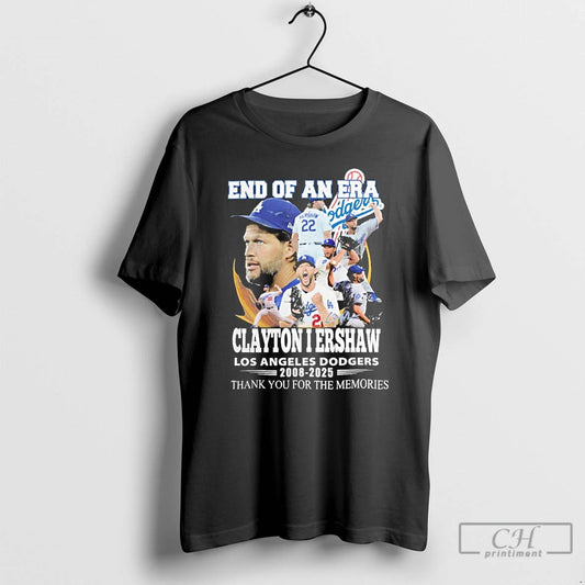 Classic Los Angeles Dodgers Thank You Clayton Kershaw Forever 22 End Of An Era - clothing by TeeHivey.com