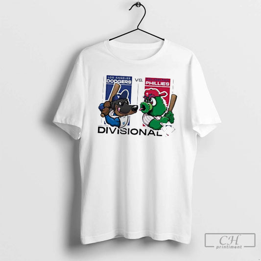 Classic Los Angeles Dodgers Vs Philadelphia Phillies 2025 Alds Mascot Matchup Mlb Merchandise T Shirts