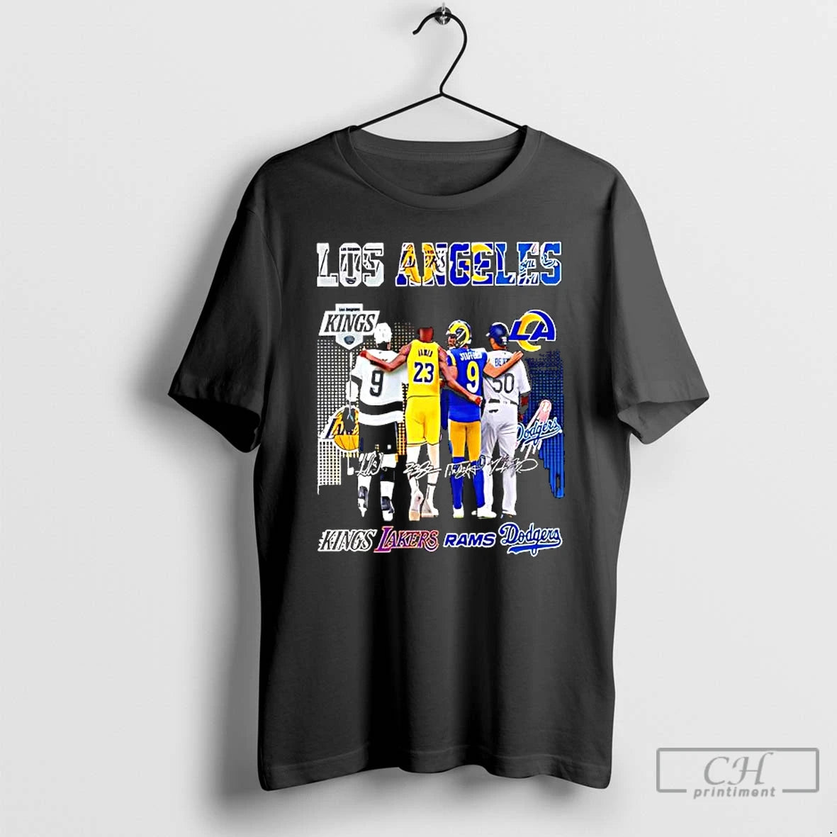 Classic Los Angeles Professional Sports Teams And Players Kings Lakers Rams And Dodgers T Shirts - clothing by TeeHivey.com