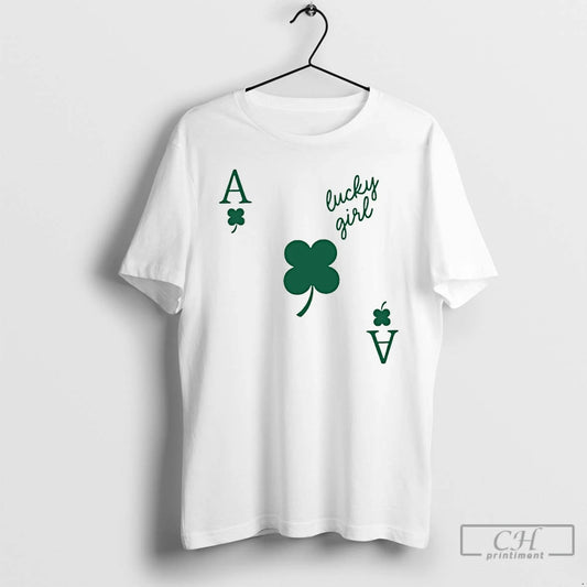 Classic Lucky Girl Clover Ace Four Leaf Clover