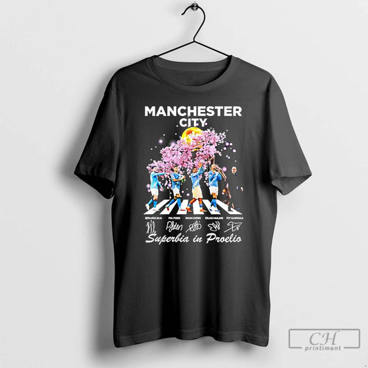 Classic Manchester City Fc Plen Superbia In Proelio Signatures - clothing by TeeHivey.com