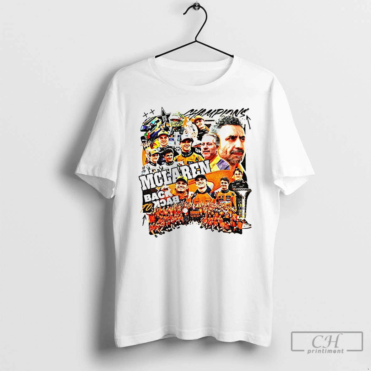 Classic Mclaren Racing Wins 2025 Formula 1 World Constructors Championship Back To Back T Shirts - clothing by TeeHivey.com
