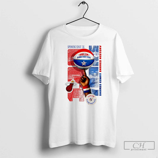 Classic Miami Heat X Harlem Globetrotters Spinning Since 26 - clothing by TeeHivey.com