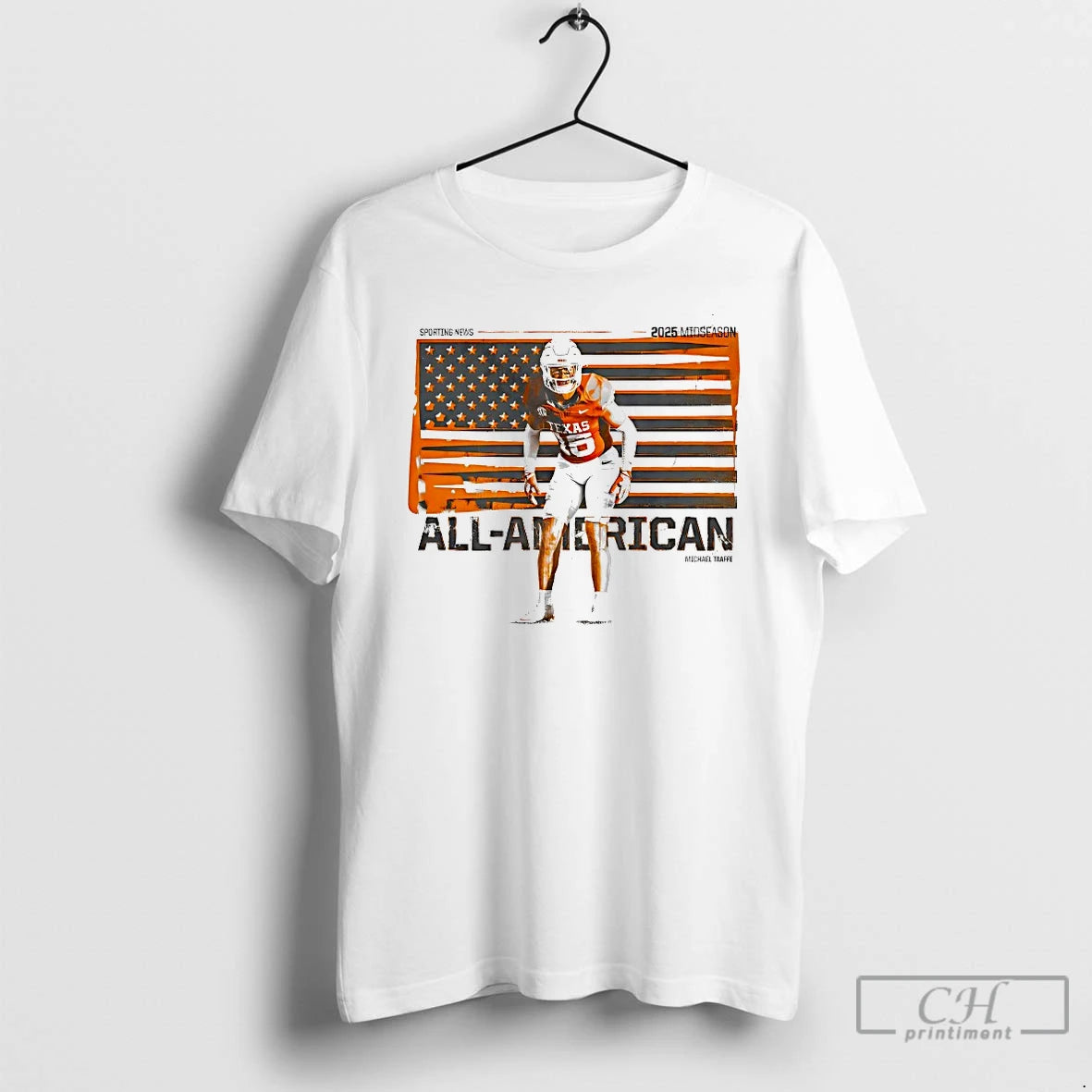 Classic Michael Taaffe Texas Longhorns All American 2025 Midseason T Shirts - clothing by TeeHivey.com