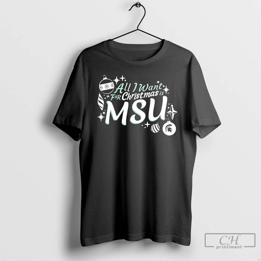 Classic Michigan State Spartans All I Want For Christmas - clothing by TeeHivey.com