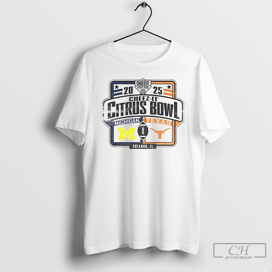 Classic Michigan Wolverines Vs Texas Longhorns Cheez It Citrus Bowl 2025 Logo T Shirts Sweater - clothing by TeeHivey.com