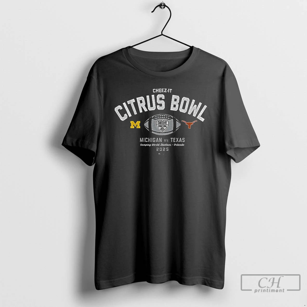 Classic Michigan Wolverines Vs Texas Longhorns Football Cheez It Citrus Bowl 2025 Logo T Shirts - clothing by TeeHivey.com