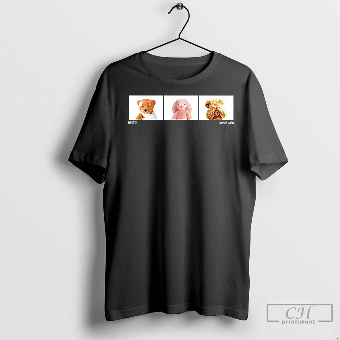 Classic Midrift Love Hurts Teddy Bear - clothing by TeeHivey.com