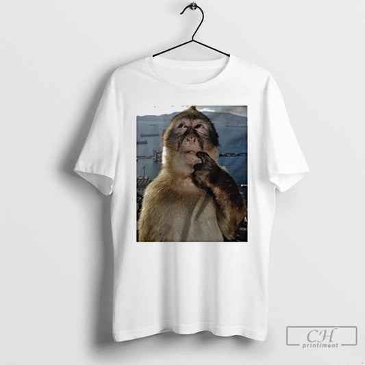 Classic Monkey Thinking Meme T Shirts - clothing by TeeHivey.com