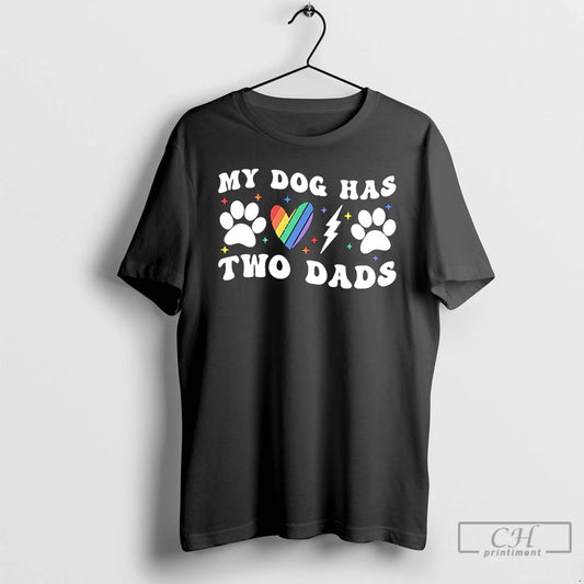 Classic My Dog Has Two Dads Rainbow Lgbt