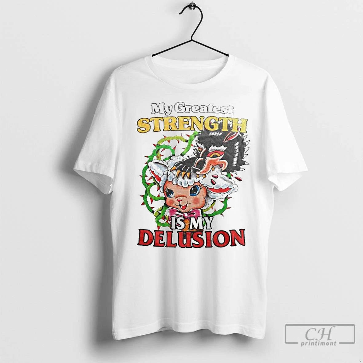Classic My Greatest Strength Is My Delusion Ornaments - clothing by TeeHivey.com