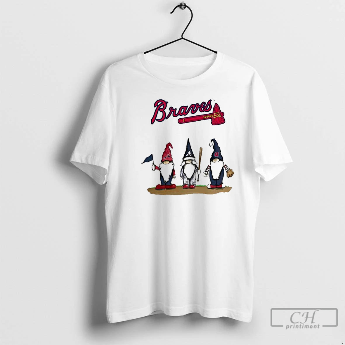 Classic Nationals Gnomes With Atlanta Braves Basketball