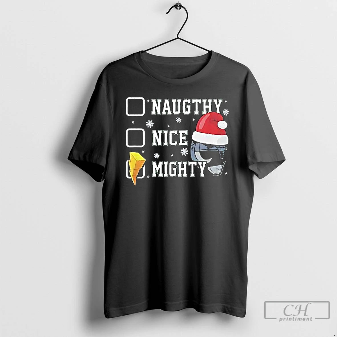 Classic Naughty Nice Mighty Power Rangers Santa Hat - clothing by TeeHivey.com