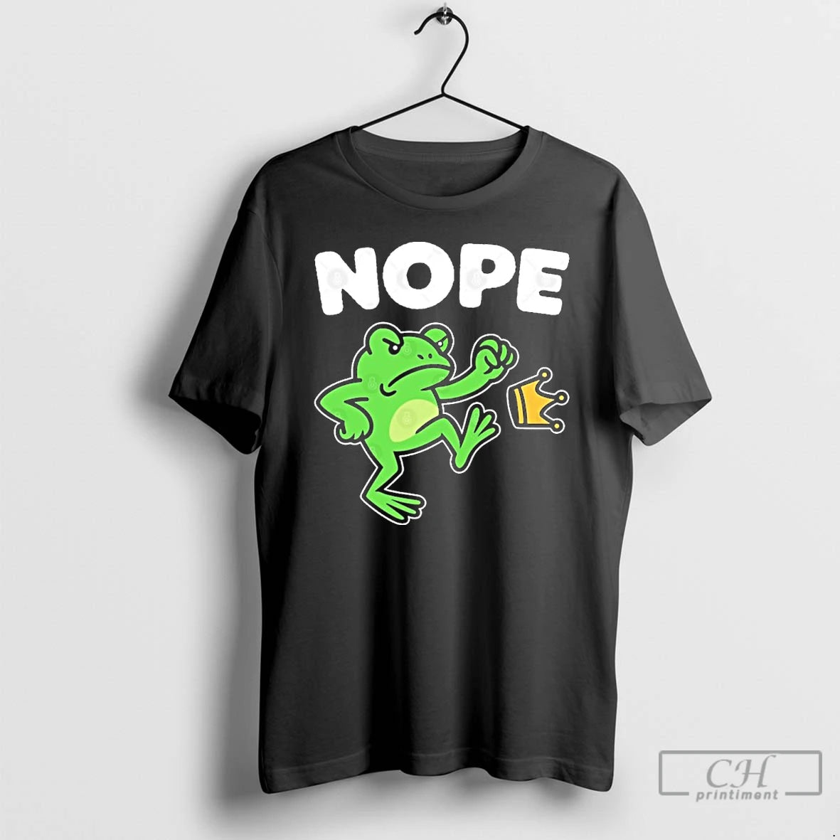 Classic No Kings Nope Portland Frog Protest T Shirts - clothing by TeeHivey.com