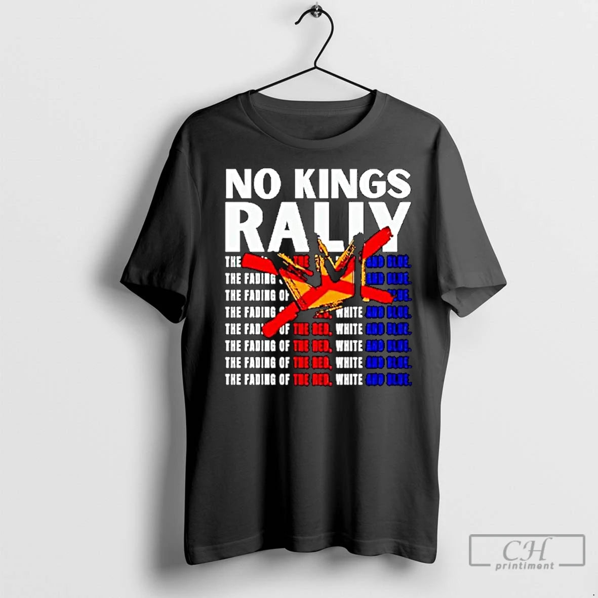 Classic No Kings Rally The Fading Of The Red White And Blue Ornaments - clothing by TeeHivey.com