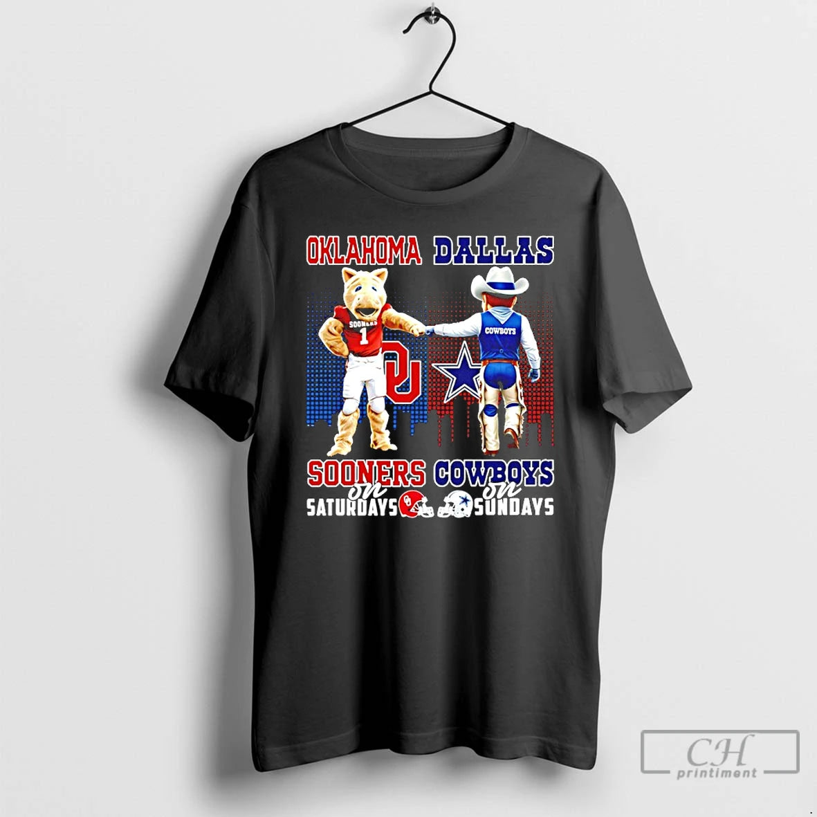 Classic Oklahoma Sooners On Saturdays Vs Dallas Cowboys On Sundays Mascot Skyline T Shirts Sweater - clothing by TeeHivey.com