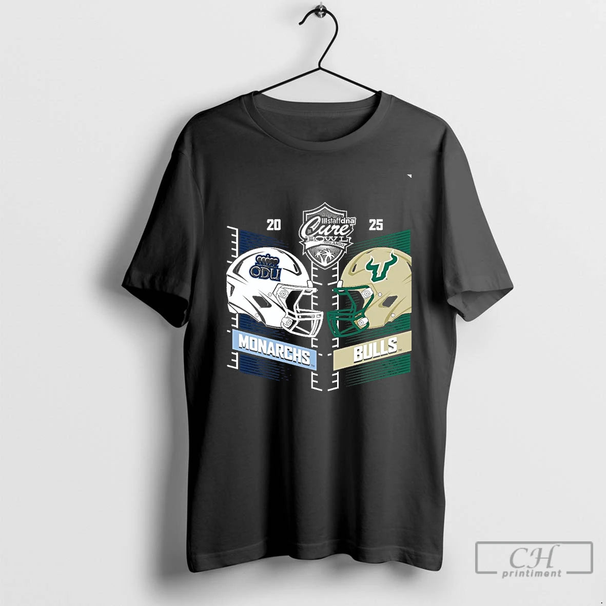 Classic Old Dominion Monarchs Vs South Florida Bulls 2025 Cure Bowl Head To Head Chriast - clothing by TeeHivey.com