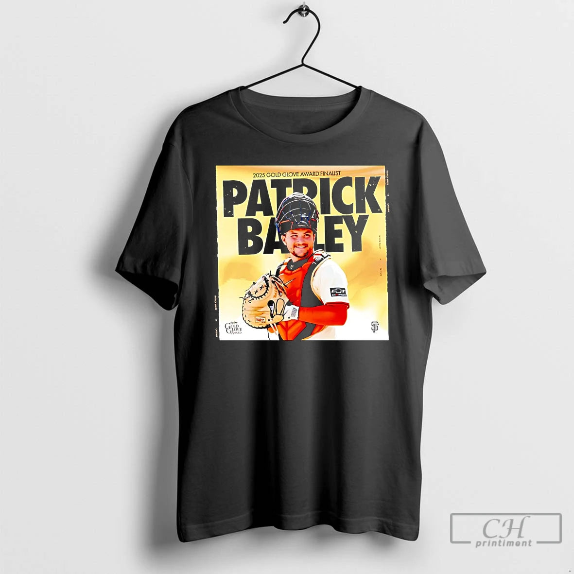 Classic Patrick Bailey 2025 Gold Glove Award Finalist T Shirts - clothing by TeeHivey.com