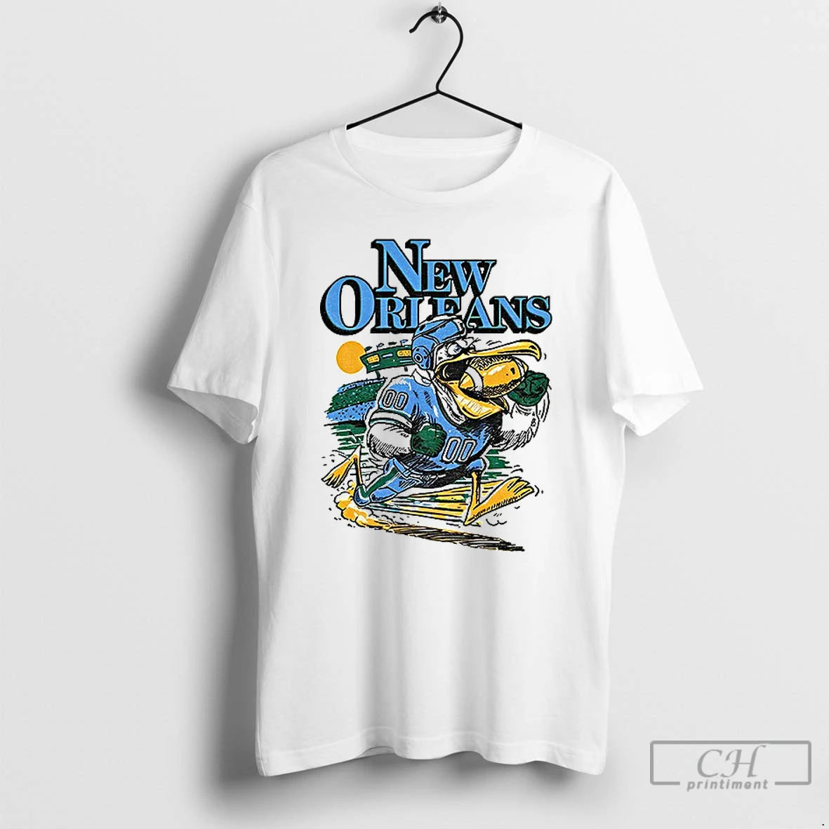 Classic Pelican New Orleans Tulane Green Wave Football Art Vintage - clothing by TeeHivey.com