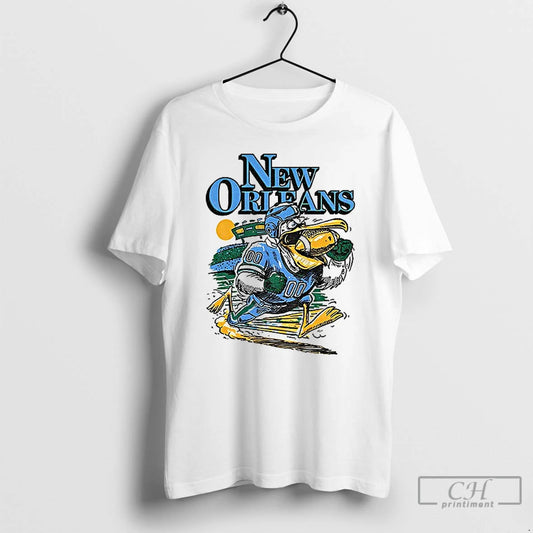 Classic Pelican New Orleans Tulane Green Wave Football Art Vintage - clothing by TeeHivey.com