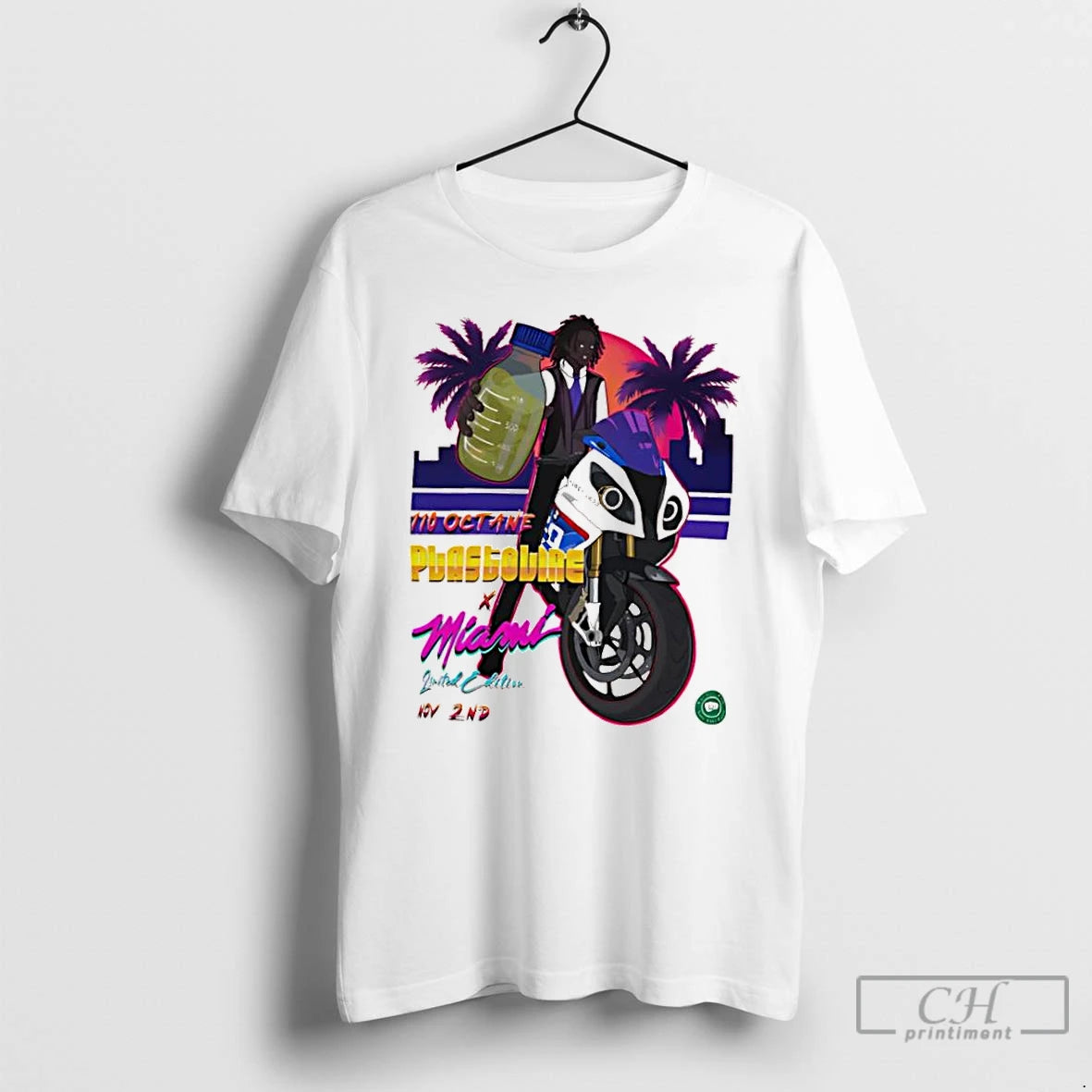 Classic Plaskoline X Miami On November 2nd Live Demonstration 110 Octane Motorcycle T Shirts - clothing by TeeHivey.com