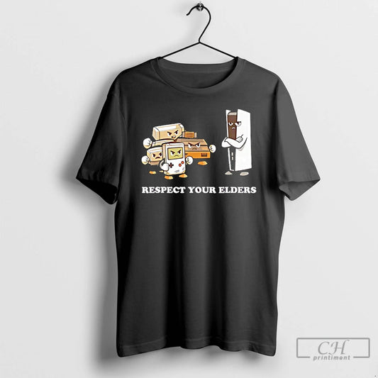 Classic Playstation 5 Respect Your Elders 90s Gaming Retro - clothing by TeeHivey.com