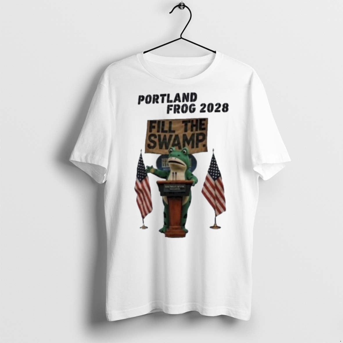 Classic Portland Frog 2028 Fill The Swamp T Shirts - clothing by TeeHivey.com