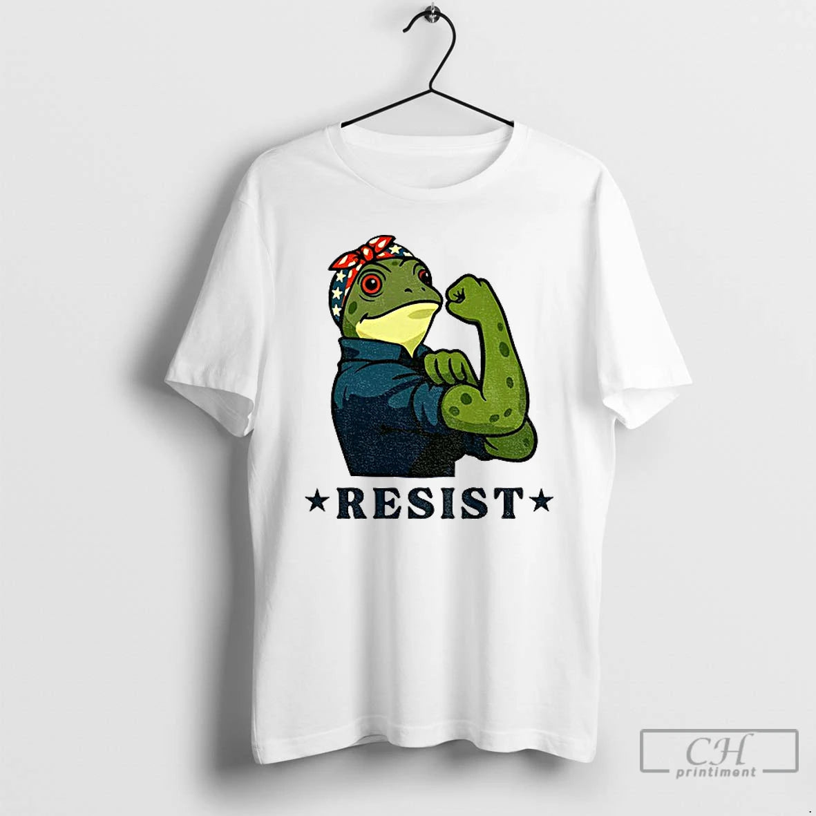 Classic Portland Frog X Rosie The Riveter Resist T Shirts - clothing by TeeHivey.com
